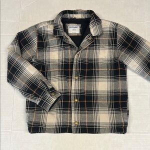 Old Navy Boys' Plaid Sherpa-Lined Flannel Jacket - Size Large (10/12)